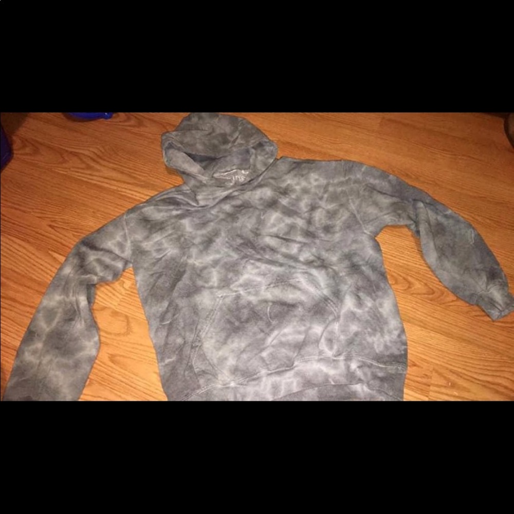 Grey tie dyed hoodie